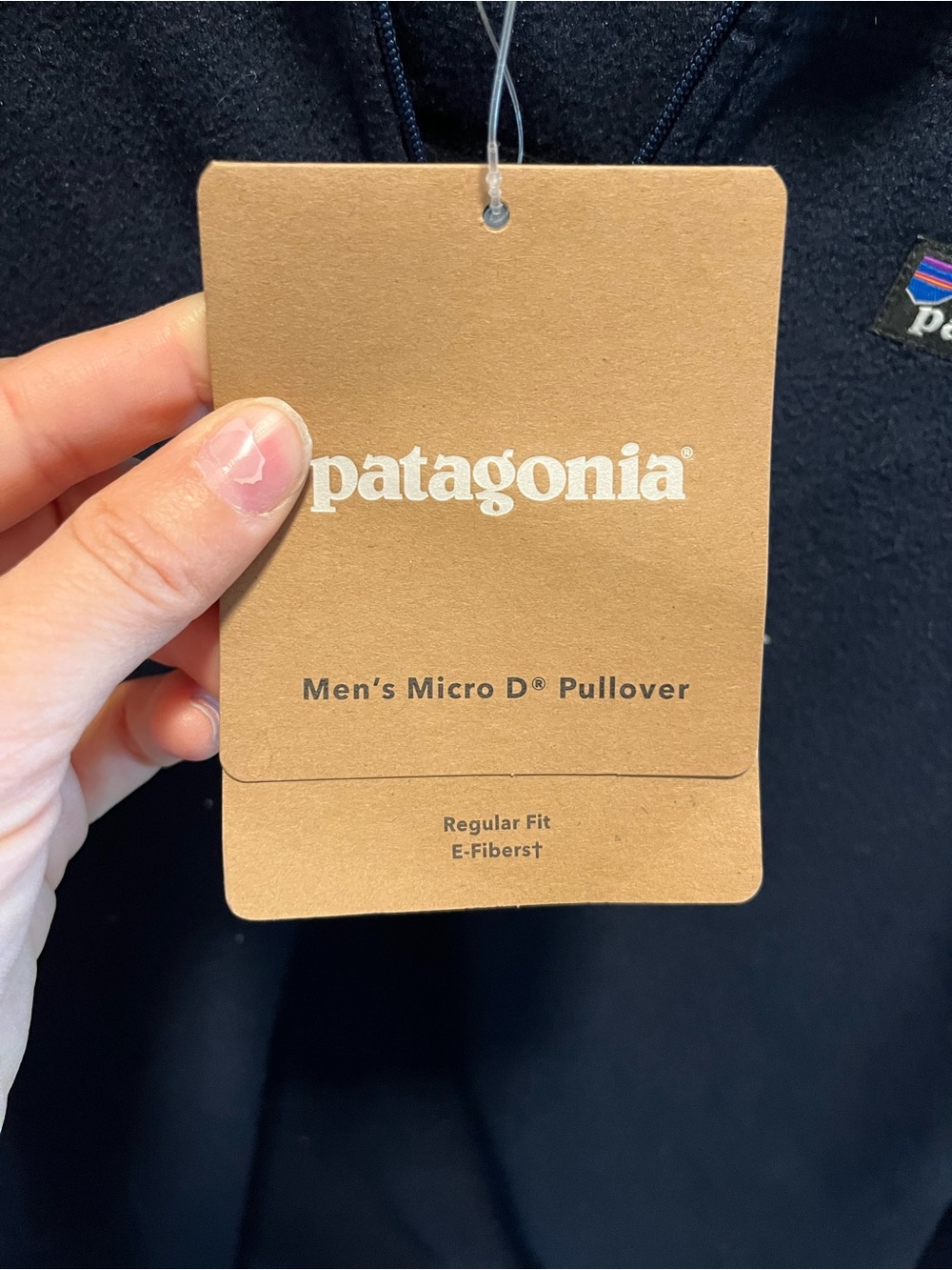 Patagonia Men's Navy Micro D Pullover Fleece Sweater NWT - Picture 4 of 4